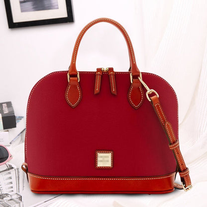 Pebble Leather Zip Zip Satchel