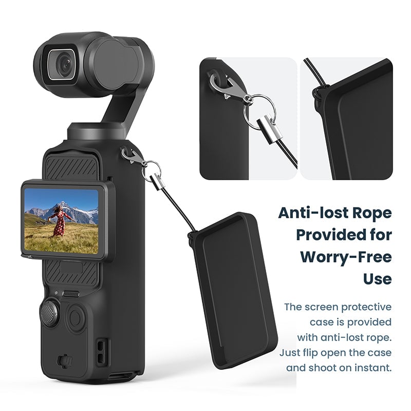 Silicone Protective Case for Osmo Pocket 3, Lens Cover, Gimbal Protective Accessories