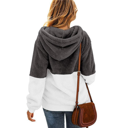 Fluffy hoodie with zipper