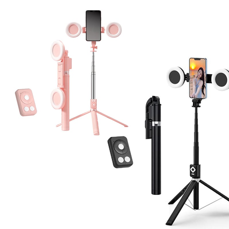 New 6 in 1 Selfie Stick With Fill Light
