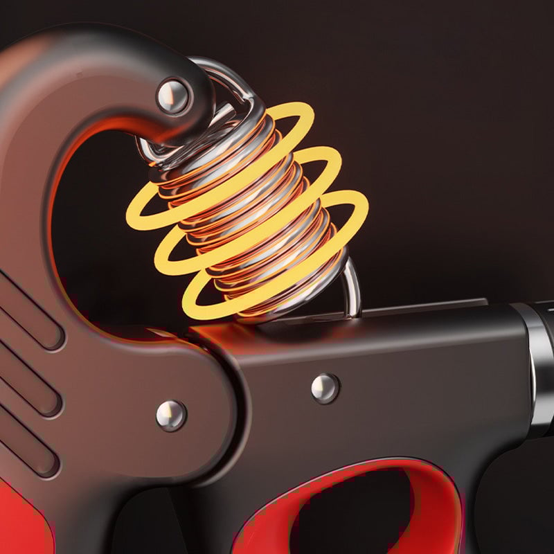 Adjustable electronic counting strength grip