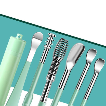 6 Counts Set Stainless Steel Spiral Ear Massage Cleaning Tool