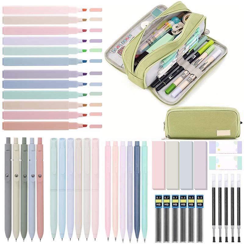 Sakerplus Cute Pink School Supplies Set