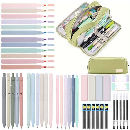 Sakerplus Cute Pink School Supplies Set