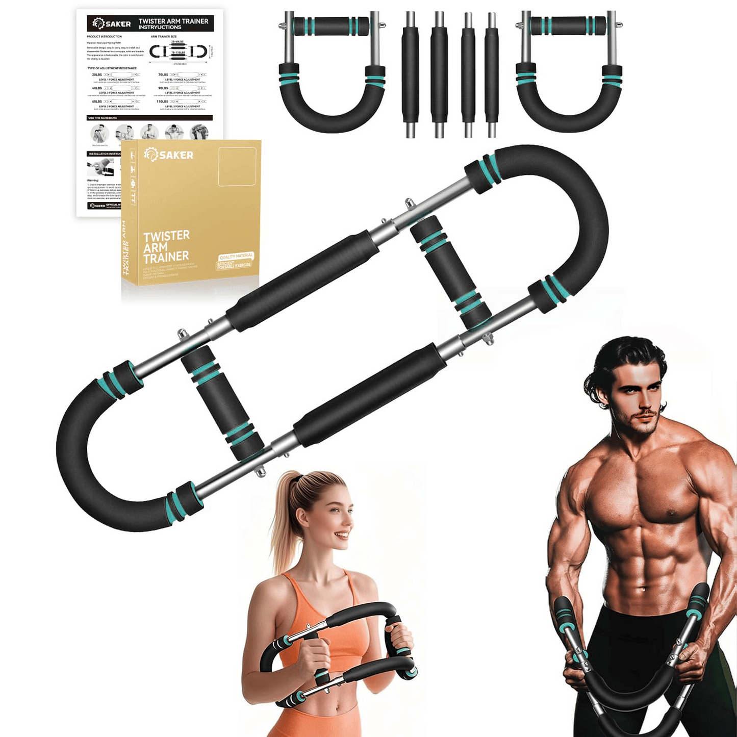Sakerplus Entrenador de brazos Twister