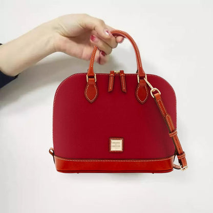 Pebble Leather Zip Zip Satchel