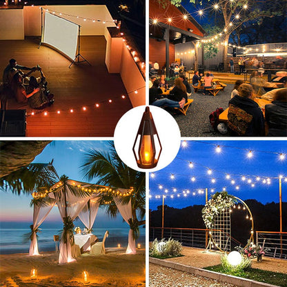 Sakerplus Solar Flickering Flame String Lights