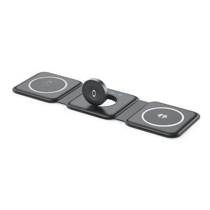 Foldable 3-in-1 Wireless Charger with Magnetic Attraction