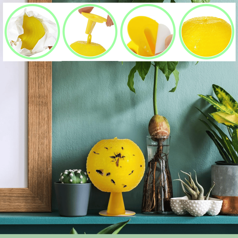 Yellow sticky insect ball