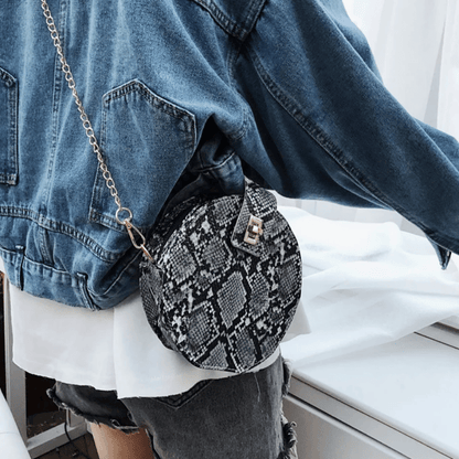 Newest Hot Fashion Snake Skin Printed Messenger Bag