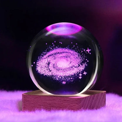 (✨hot sale✨)3D Galaxy Crystal Ball Nightlight Decorlamp