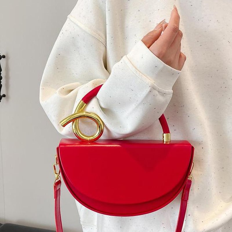 Bolso de mano de color liso de moda para mujer