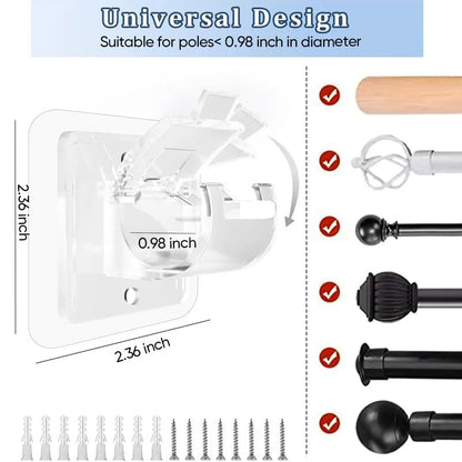 ✨2-Pack Curtain Rod Hooks