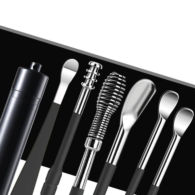 6 Counts Set Stainless Steel Spiral Ear Massage Cleaning Tool