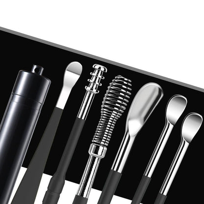 6 Counts Set Stainless Steel Spiral Ear Massage Cleaning Tool