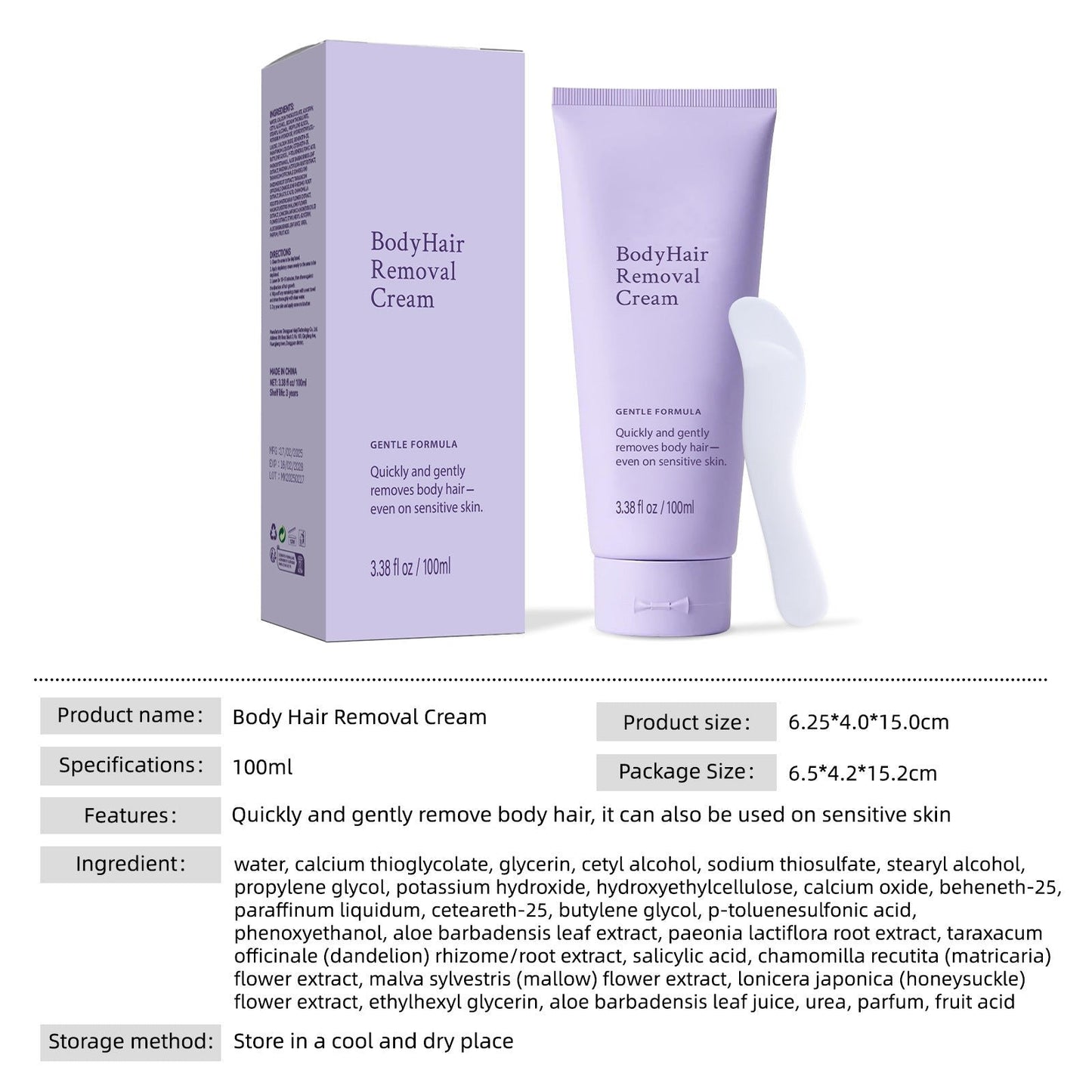 Gentle Hair Removal Cream for Sensitive Skin