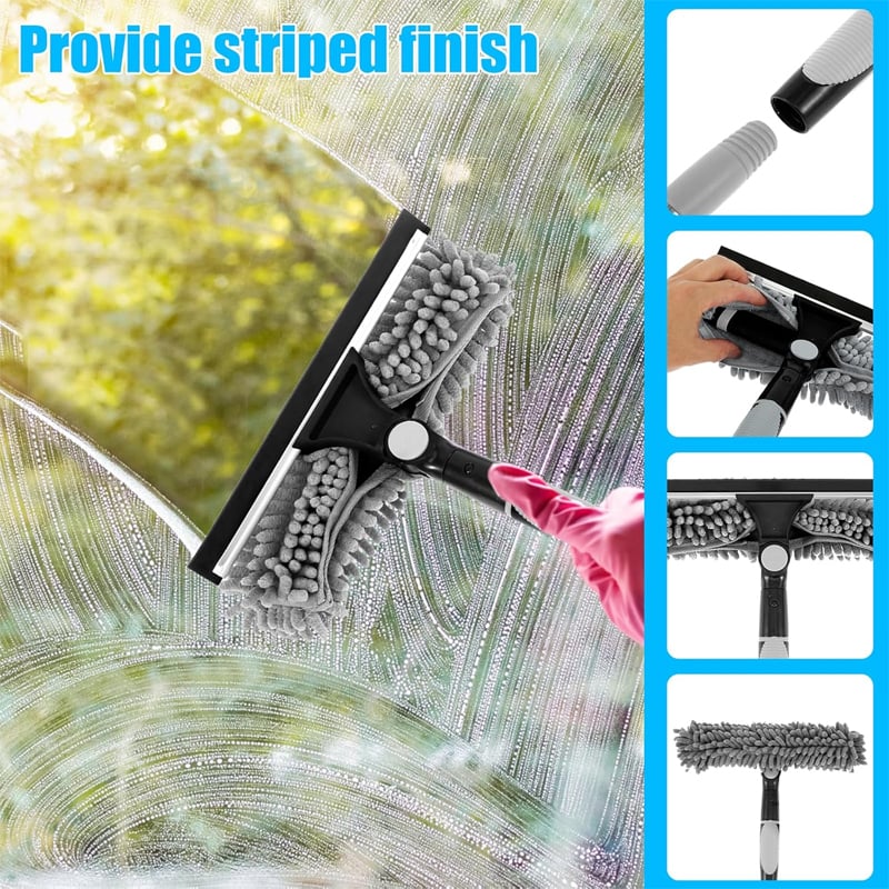 425 cm 2 in 1 Retractable Window Cleaning Brush & Scraper Set
