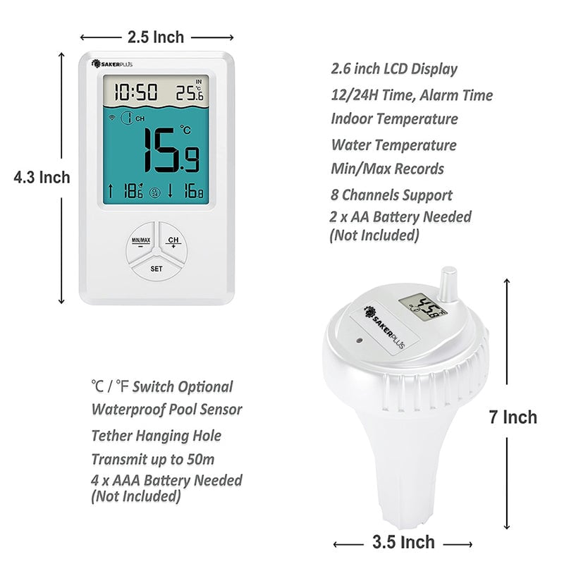 Sakerplus Wireless Pool Thermometer