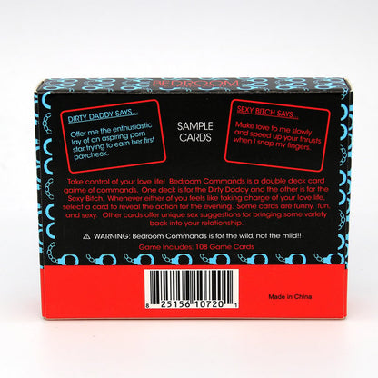 Bedroom Commands Adult Couples Card  Game