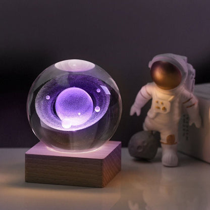 (✨hot sale✨)3D Galaxy Crystal Ball Nightlight Decorlamp