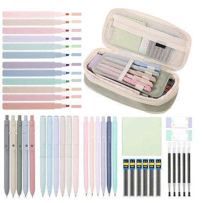 Sakerplus Cute Pink School Supplies Set