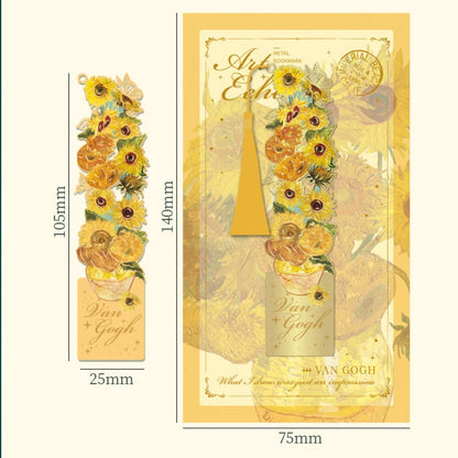 Retro oil painting hollow bookmark