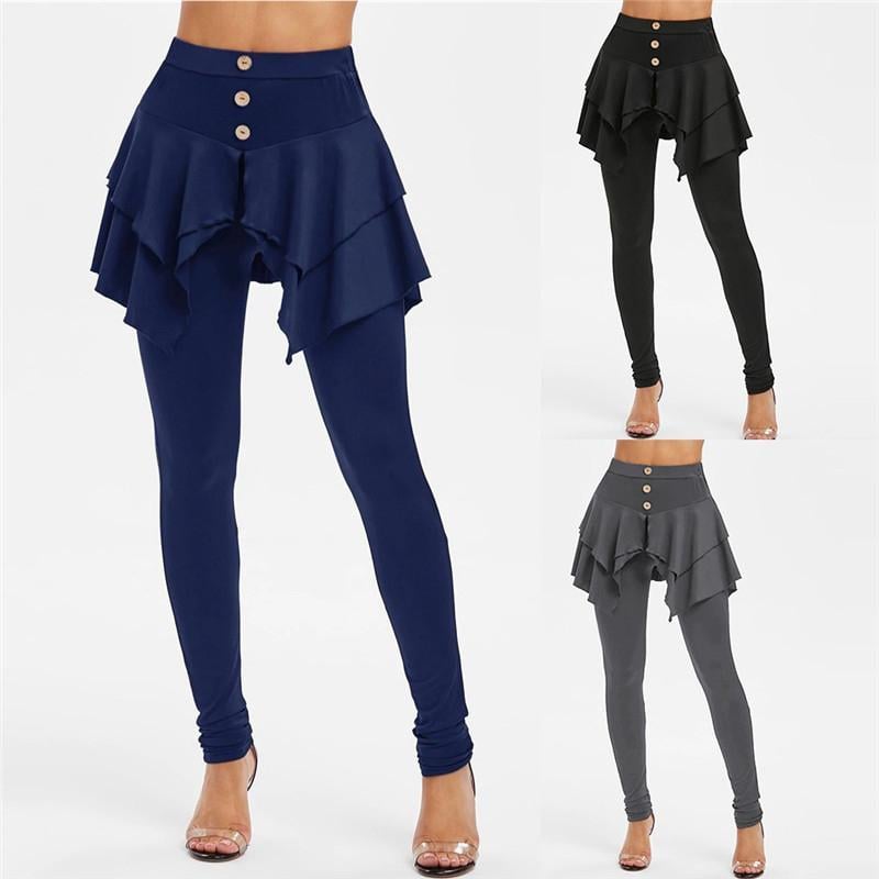 Tiered Ruffle Skirted Legging