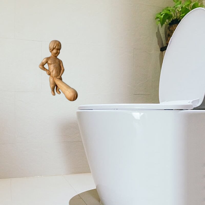 Funny Wood Toilet Roll Holder