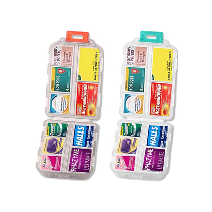 Travel Pill Organizer Box (161 Labels for Customization)