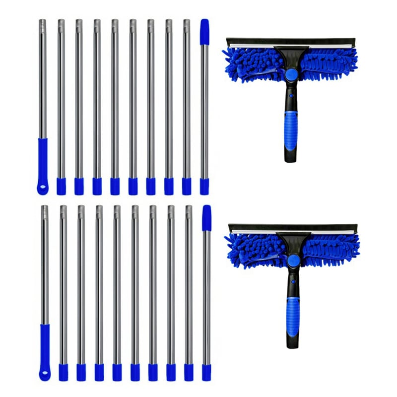 425 cm 2 in 1 Retractable Window Cleaning Brush & Scraper Set