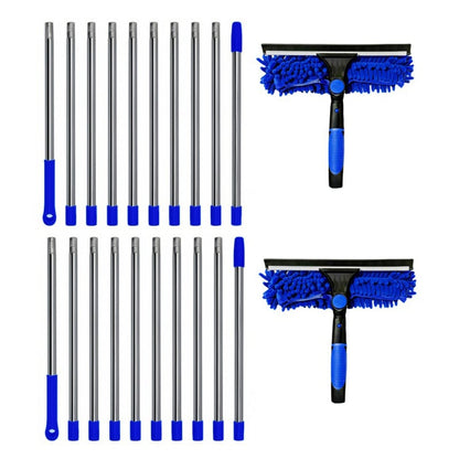 425 cm 2 in 1 Retractable Window Cleaning Brush & Scraper Set