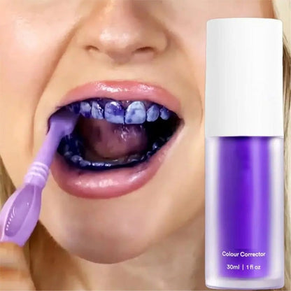 Purple Teeth Whitening Mousse Toothpaste