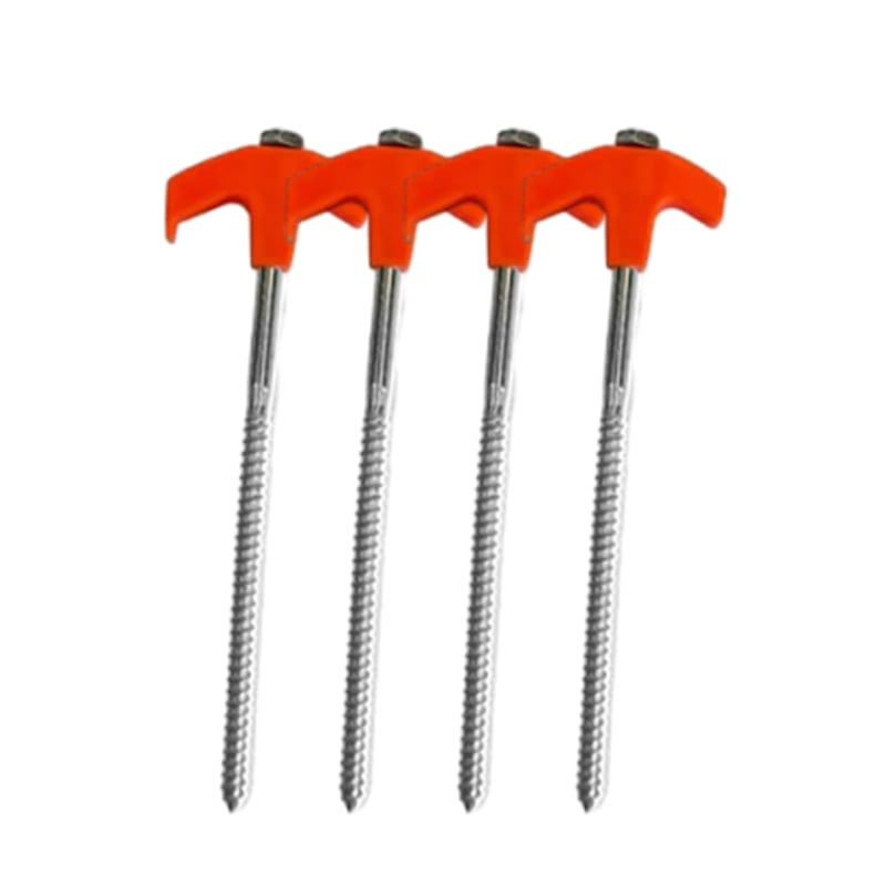 8" Screw in Tent Stakes - Ground Anchors Screw in