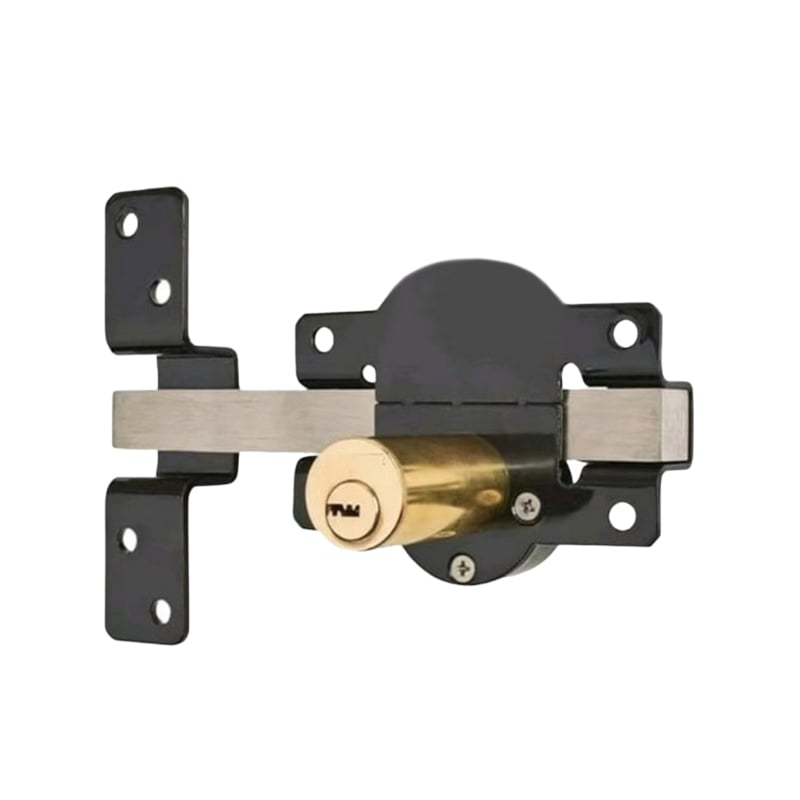 Garden gate spring crossbar lock