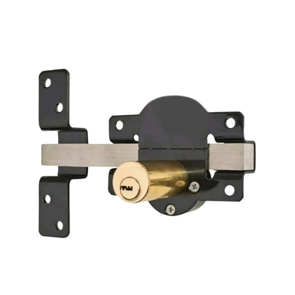 Garden gate spring crossbar lock