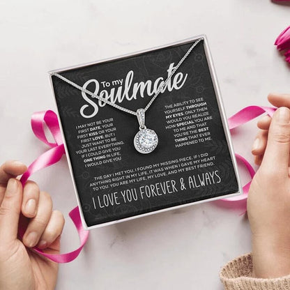 To My Soulmate Sparkling Round Created Necklace  - 🔥🔥Pre-sale For A Limited Time With The Lowest Discount