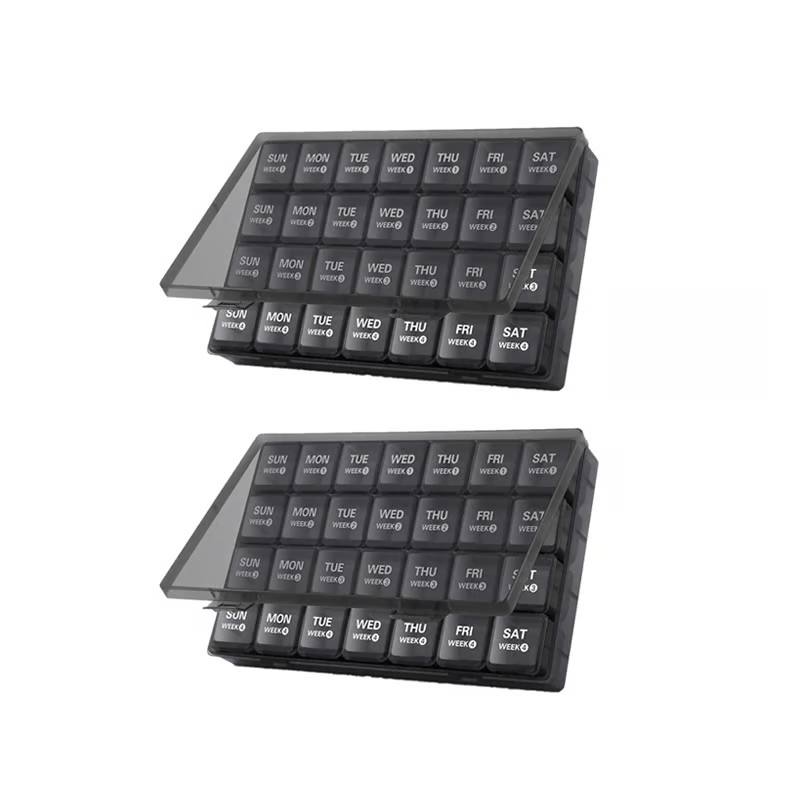 28-Compartment Large-Capacity Portable Pill Organizer
