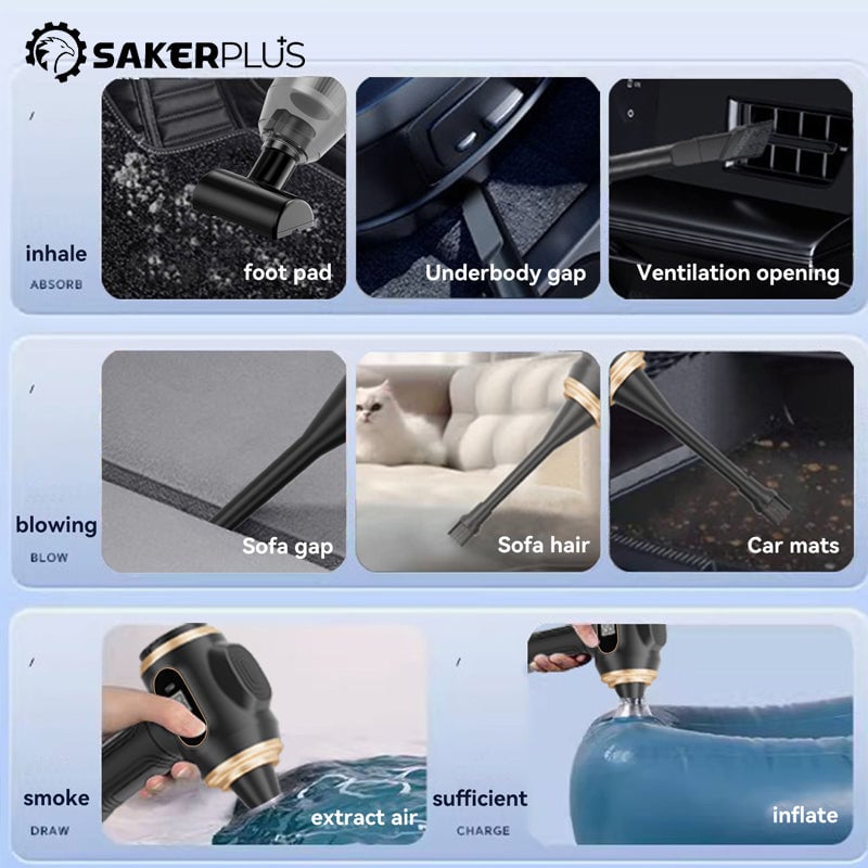 Sakerplus Handheld Cordless Car Vacuum Cleaner