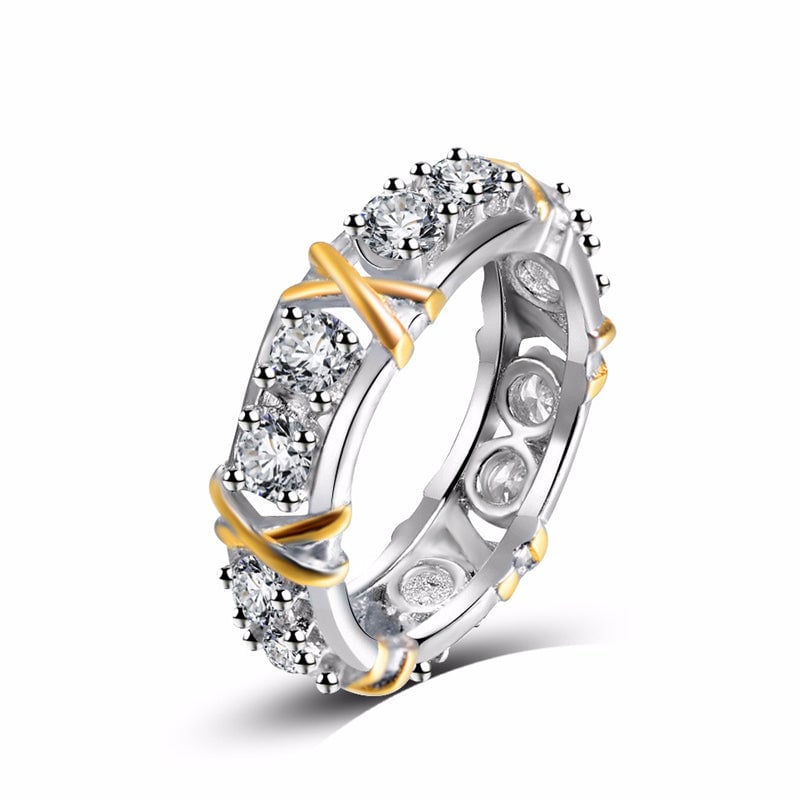 Cross Moissanite Ring