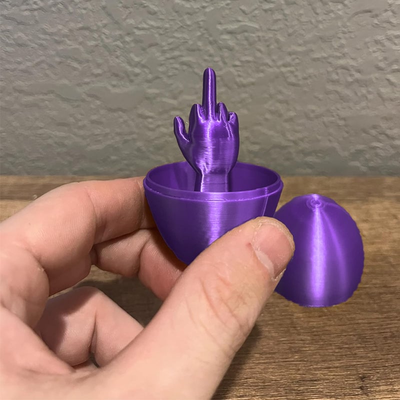 Easter Egg Surprise-Funny 3D Printed Middle Finger Egg