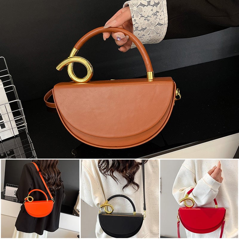 Bolso de mano de color liso de moda para mujer