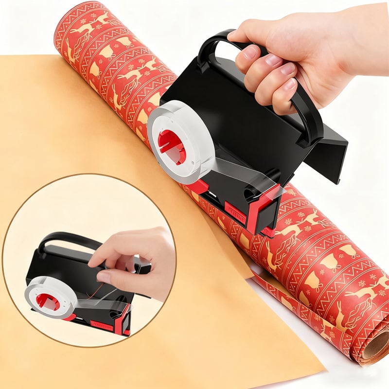 Sakerplus Wrapping Paper Cutter And Dispenser Set