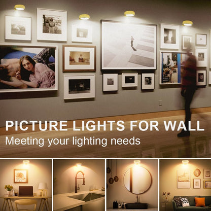 Picture Lights For Wall With 3 Color Temps - 3 Pack