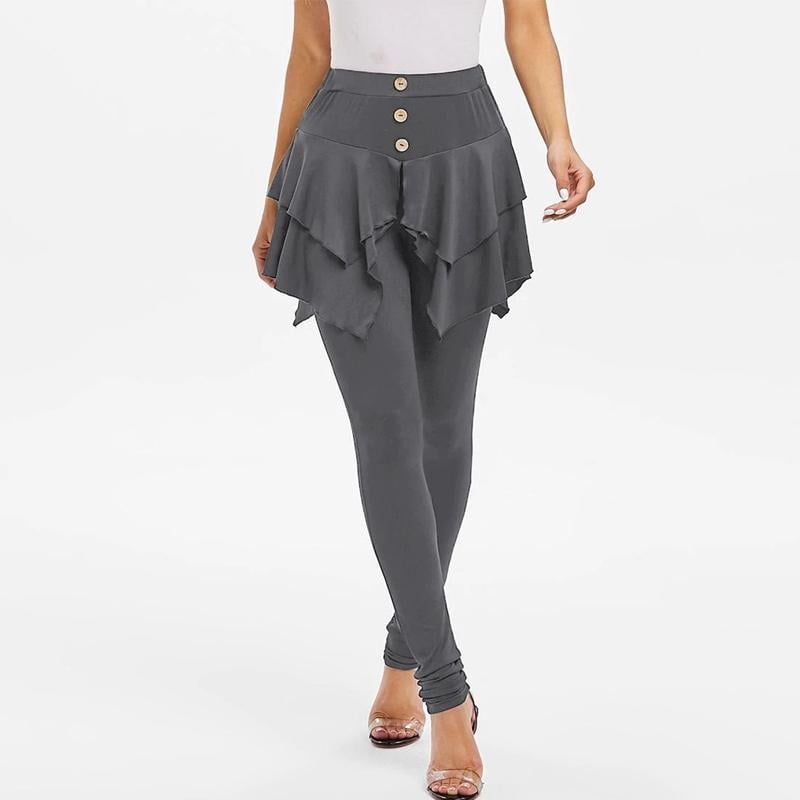 Tiered Ruffle Skirted Legging