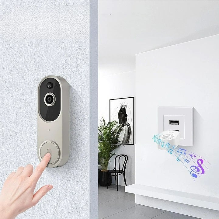 Wireless Smart Doorbell Camera – Outdoor Surveillance with HD Night Vision