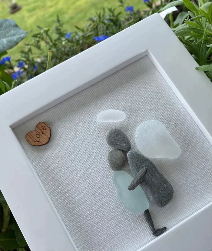 Memorial Gift Sorry for your loss Gift Sea Glass Art Sympathy Gift
