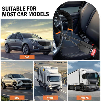 Steering Wheel Lock, Universal Anti Theft Car Device Prevention with 2 Keys