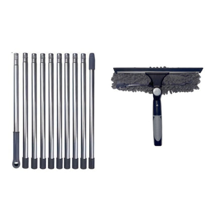 425 cm 2 in 1 Retractable Window Cleaning Brush & Scraper Set