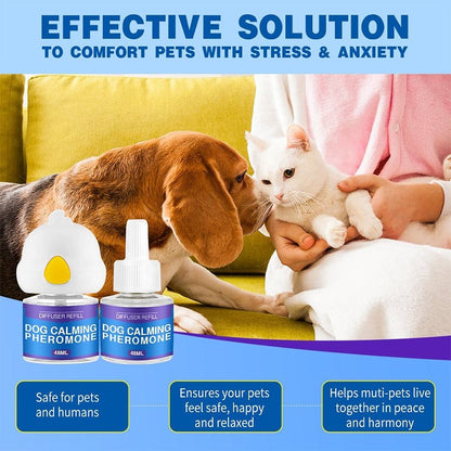 Pet Calming Pheromone Diffuser Set (Cat & Dog Versions)