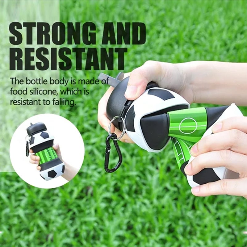 Foldable Football Ball Water Bottle